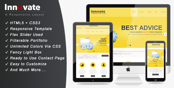 ThemeForest - Innovate - Fully Responsive Website Template