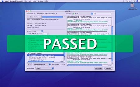 Apple Service Diagnostics 3S151 MAC OSX