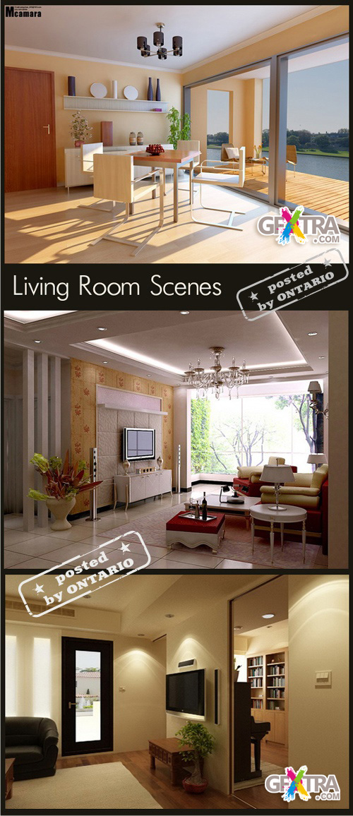 Living Room Interiors for 3ds Max