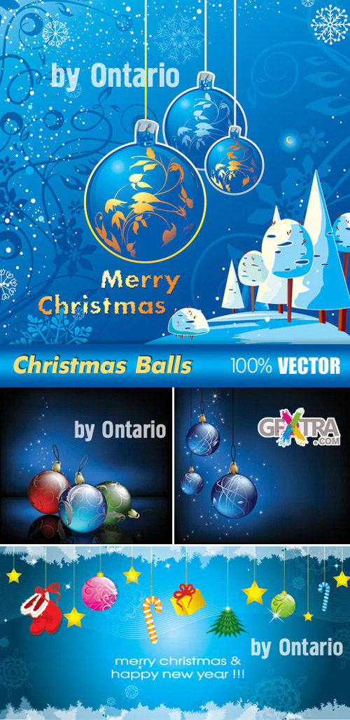 Vector Backgrounds with Christmas balls