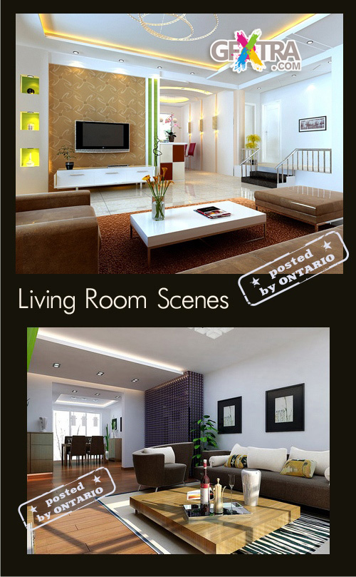 Living Room Interiors for 3ds Max, part 3