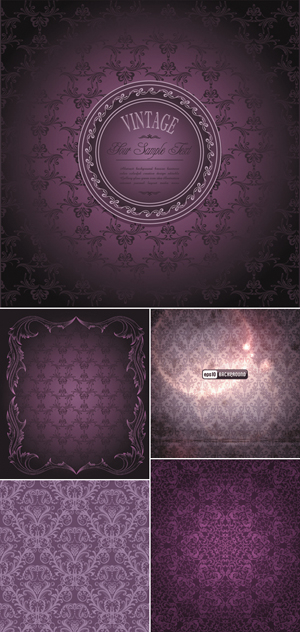 Luxury Purple Patterns Vector