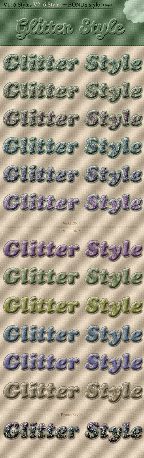 Premium Glitter Photoshop Styles