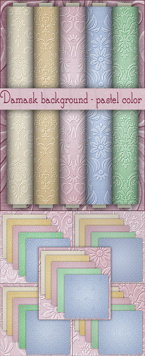 Damask Pastel Color Backgrounds