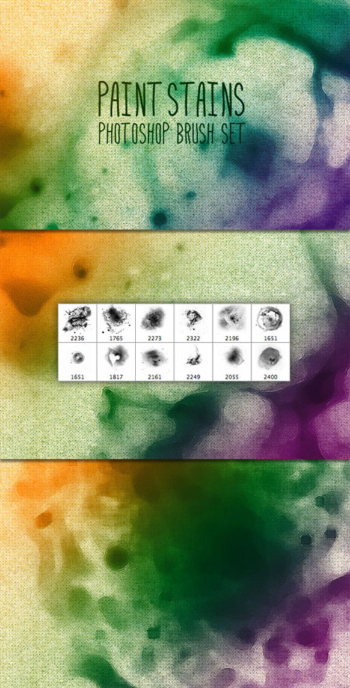 WeGraphics - Paint Stains Photoshop Brush Set