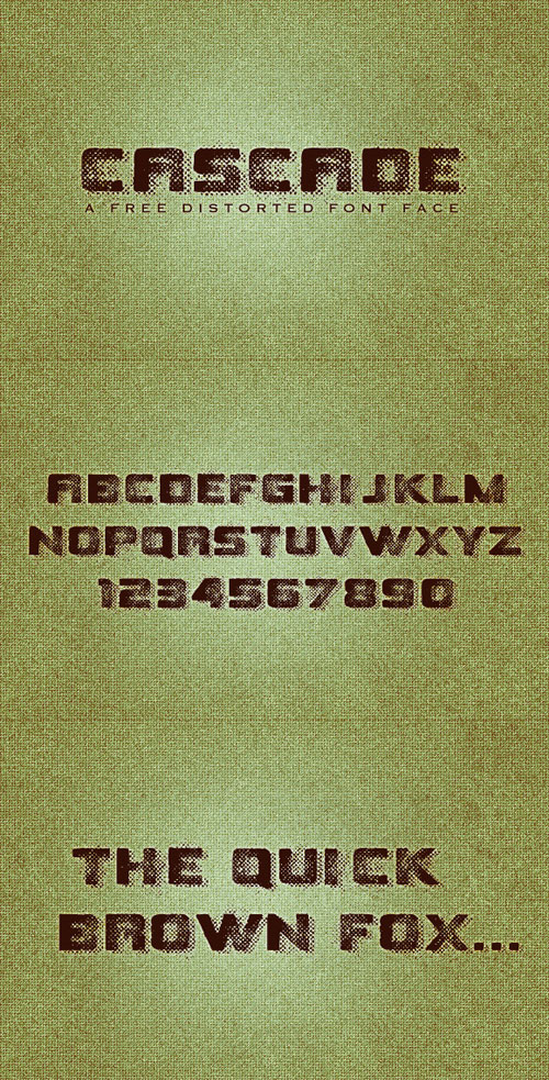 WeGraphics - Cascade A Free Grunge Font Face