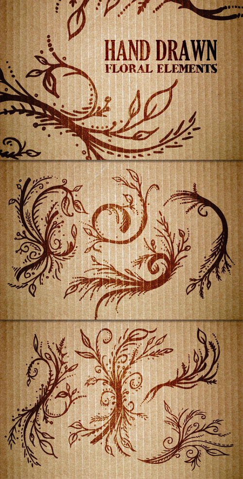 WeGraphics - Hand Drawn Floral Elements