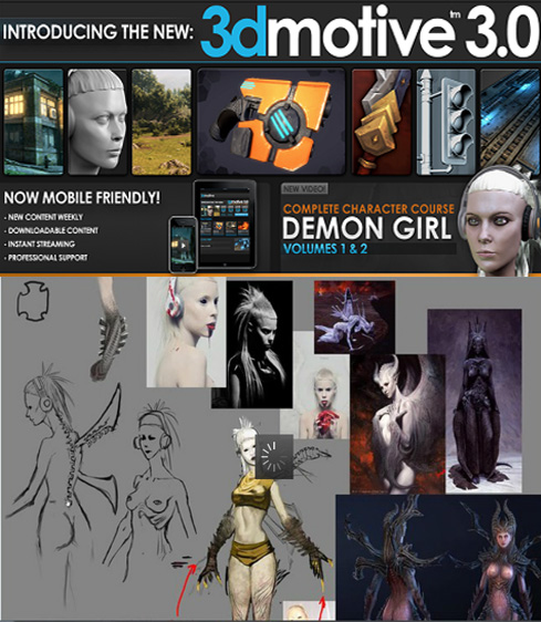 3DMotive Complete Character Course - Demon Girl Vols.1-4