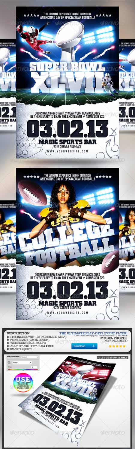 GraphicRiver - Super Bowl/College Football Flyer 3797688