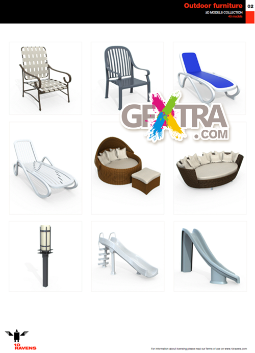 10ravens: 3D Models collection 014 Outdoor furniture 02
