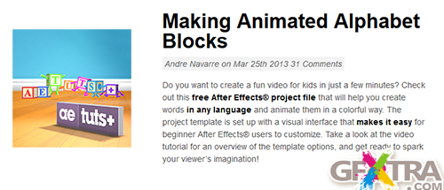 AE Tutsplus Making Animated Alphabet Blocks 