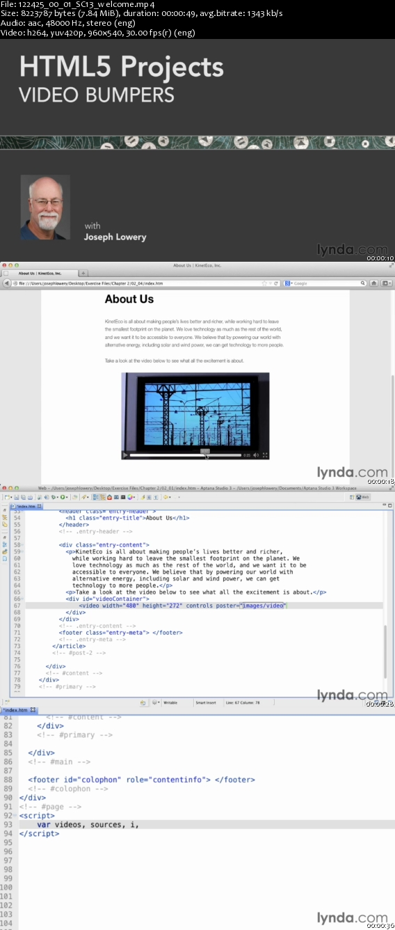 Lynda.com HTML5 Projects Video Bumpers