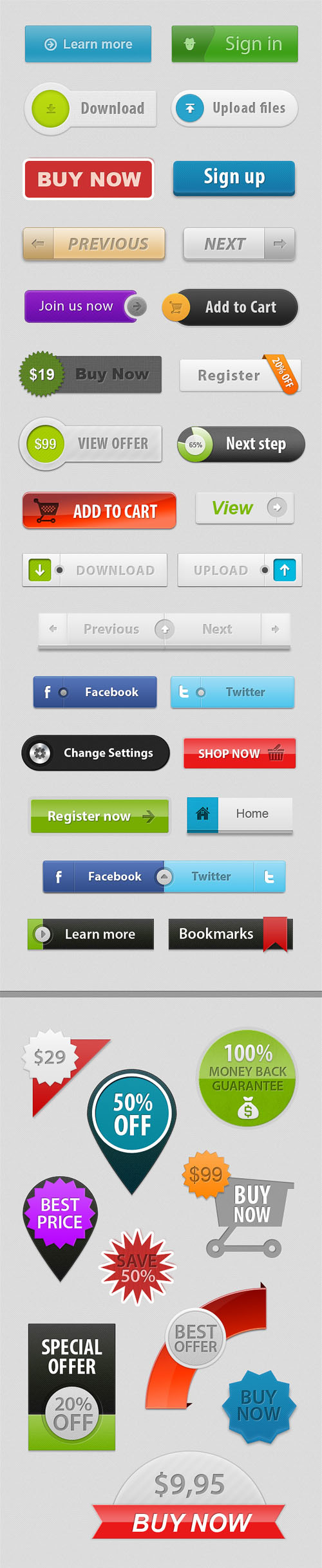 Designtnt - Web Buttons Shopping Elements