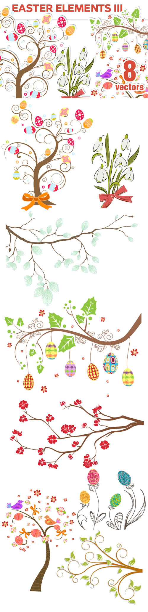 Designtnt - Vector Easter Elements Set 3