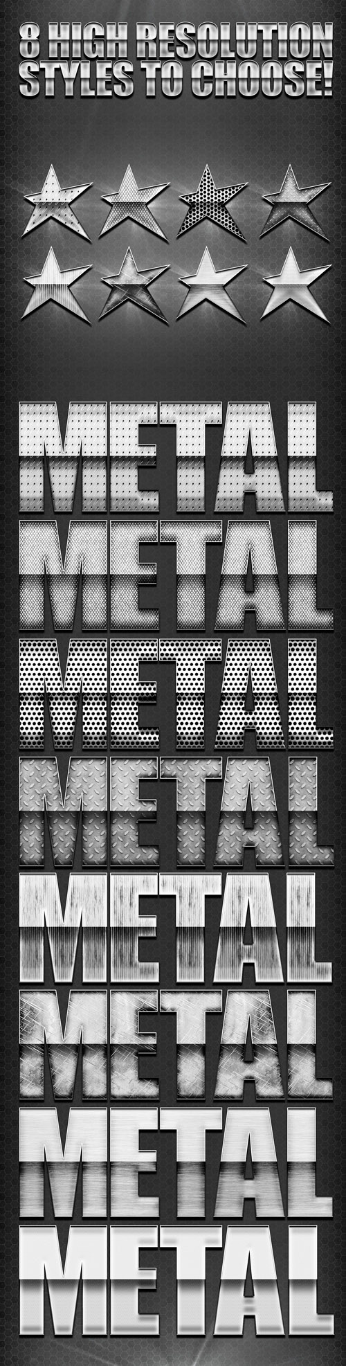 Metal Ribbed Styles for Photoshop