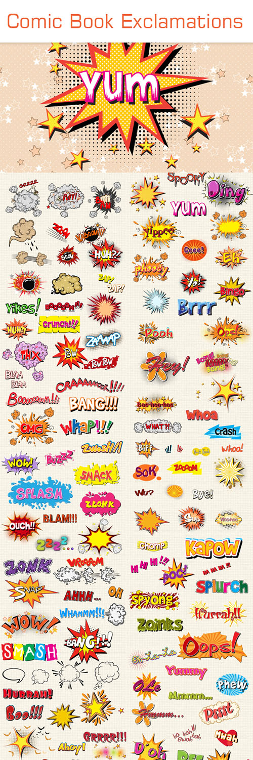 Designtnt - Comic Book Exclamations Collection