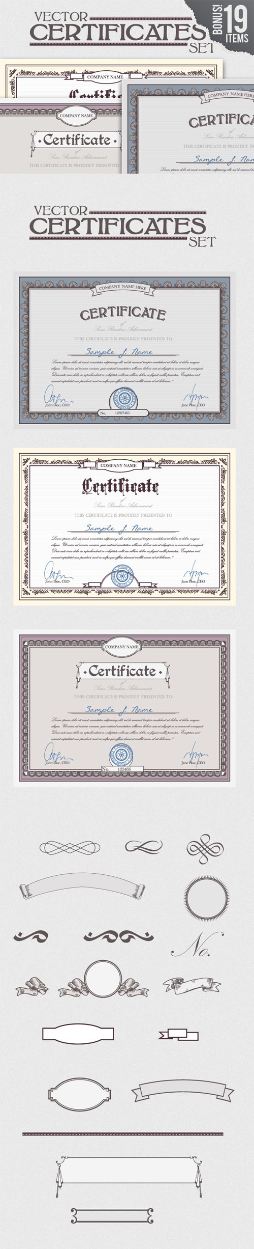 Designtnt - Certificate Vector Templates