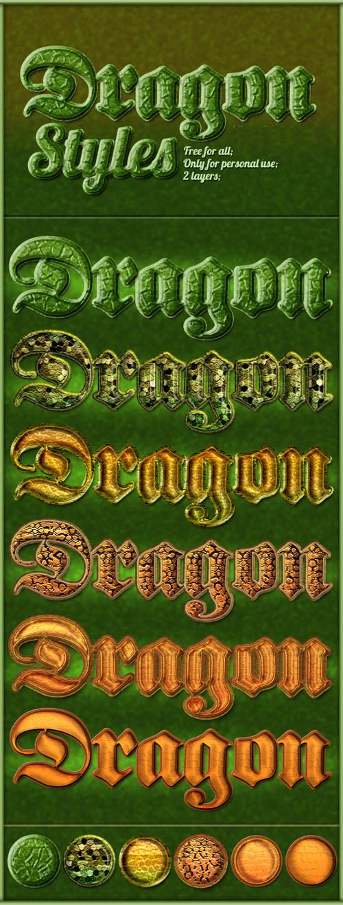 Dragon Photoshop Styles