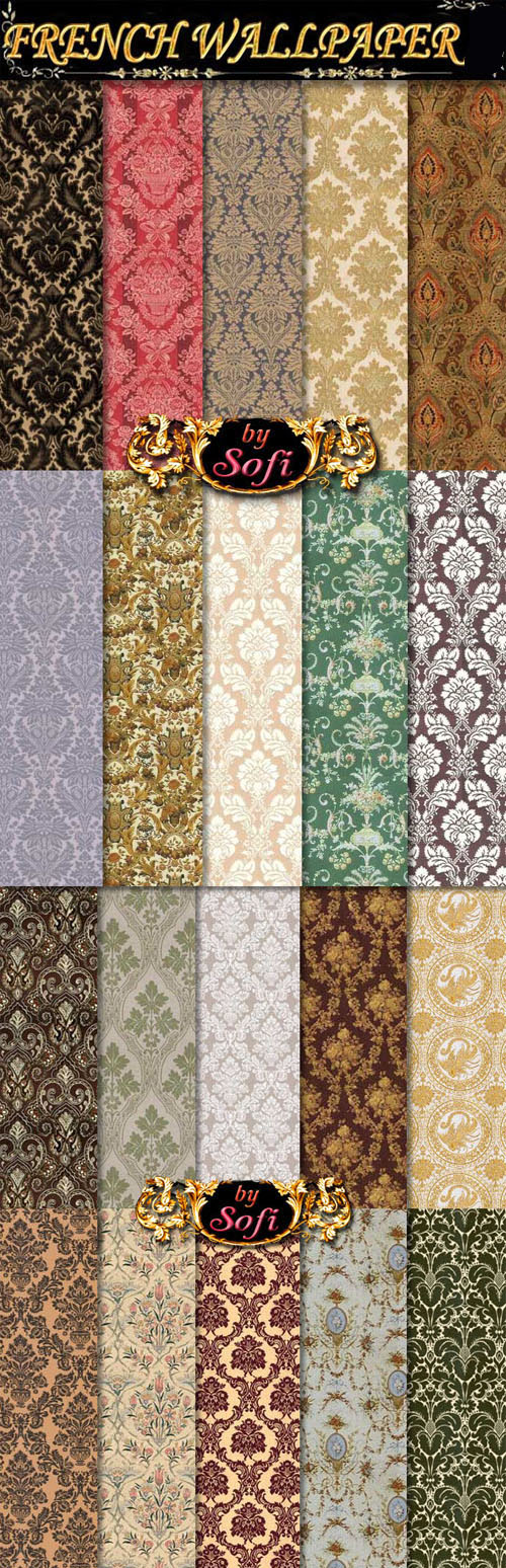 French Wallpaper Photoshop Patterns