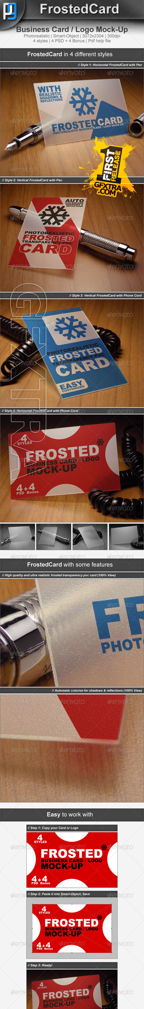 GraphicRiver - Frosted Card / Logo Mock-Up 3777250