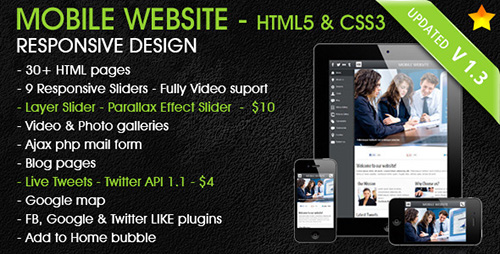 ThemeForest - Mobile Web Template v1.0 - HTML5 & CSS3