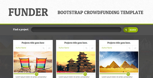 ThemeForest - FUNDER - Bootstrap Crowdfunding Site (Single Page) - RIP