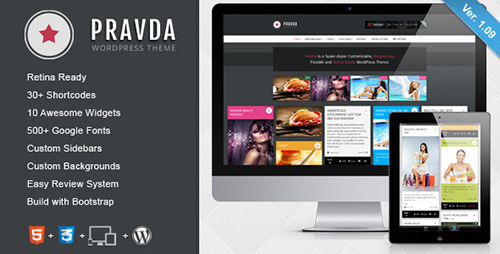 ThemeForest - Pravda v1.09 - Retina Responsive WordPress Blog Theme