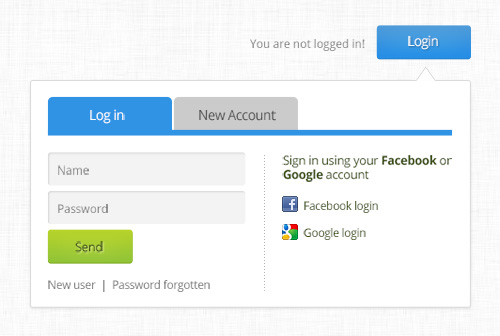 PSD Web Design - Login pop up