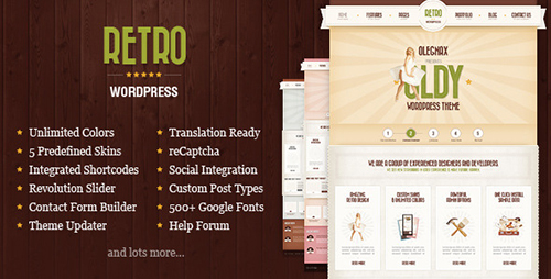 ThemeForest - Retro v1.0 - Premium Vintage WordPress Theme - FULL