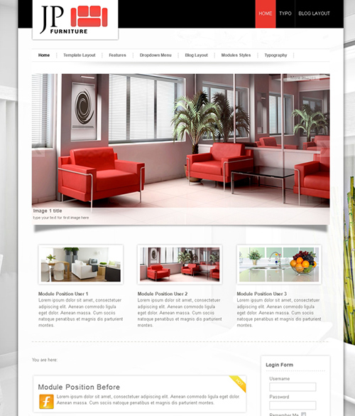 JoomlaPlates - JP Furniture - Template for Joomla 2.5