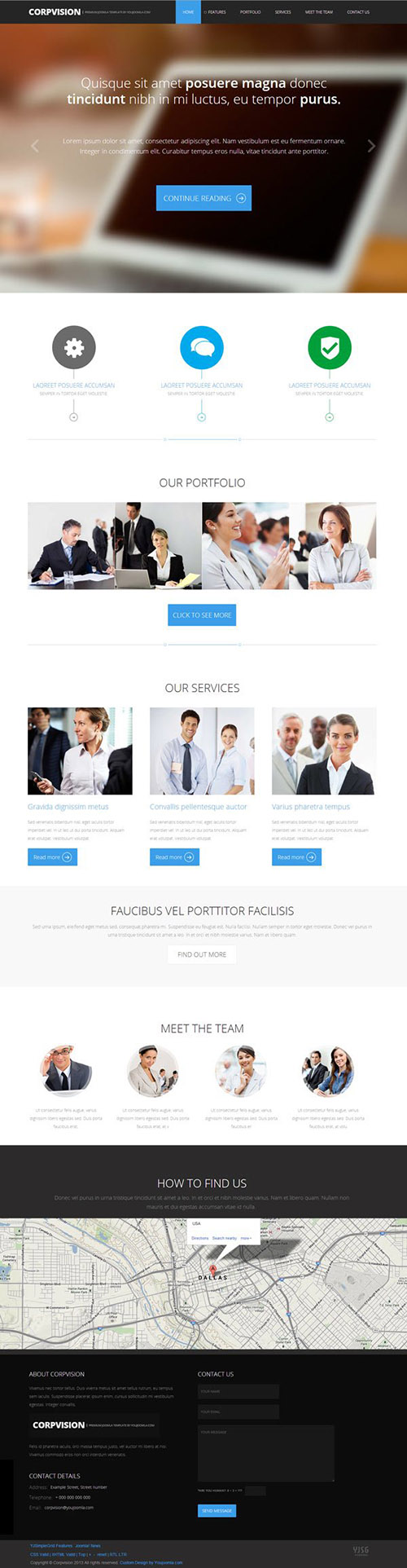 YooJoomla - Corpvision v1.0 - Slick Corporate Joomla Template