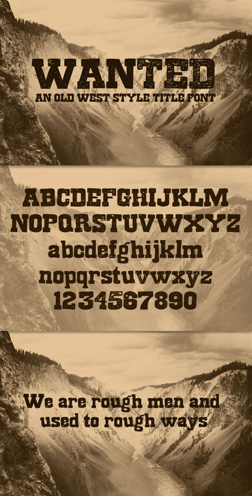 WeGraphics - Wanted, an Old West Style Title Font