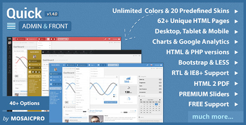 ThemeForest - Quick Admin Template v1.3.3 - FULL