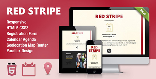 ThemeForest - Red Stripe v1.0 - Responsive Parallax Event Site Template - FULL