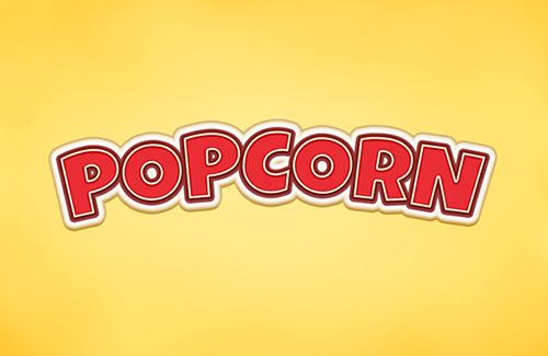 PSD Text Effect - Popcorn