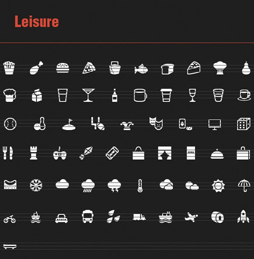 60 Leisure Vector Icons