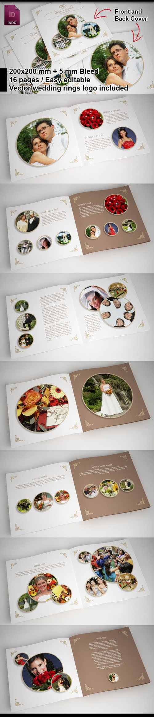 Wedding Album Brochure Highlights Template