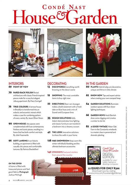 Conde Nast House & Garden - June 2013 / South Africa