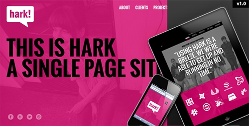 ThemeForest - Hark - Responsive One Page Template - RIP