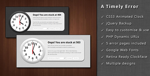 ThemeForest - A Timely Error - Animated Clock Error Pack - FULL