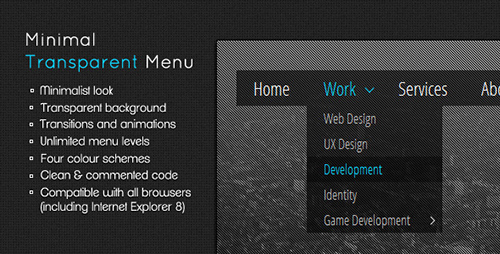 CodeCanyon - Minimal Transparent Menu