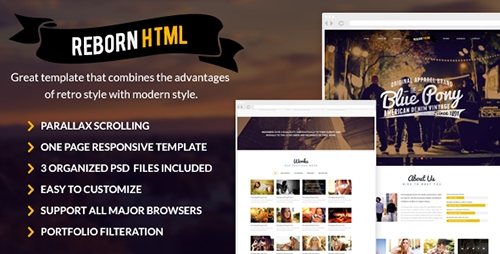 ThemeForest - Reborn - Retro Onepage - RIP