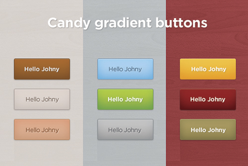 PSD Web Design - Candy gradient button set