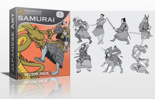 Samurai Photoshop Vector Pack 1