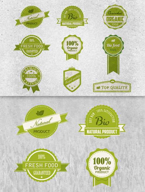 Bio Badges Photoshop Vector Pack