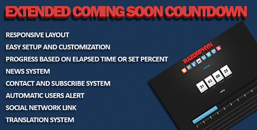 CodeCanyon - Extended Coming Soon Countdown v1.6.9.2