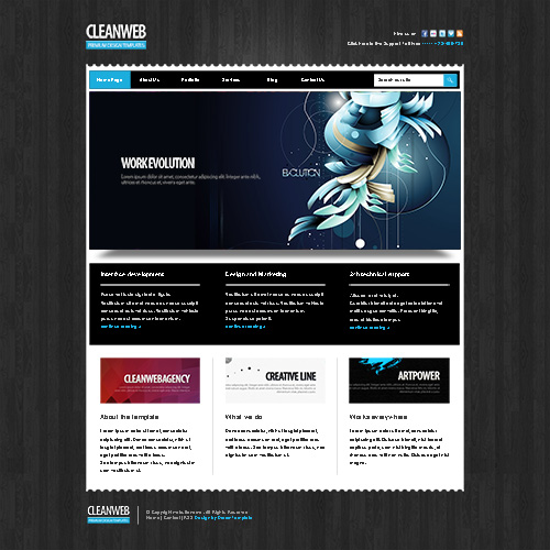 DreamTemplate - DarkWeb-Cuber - Website Template