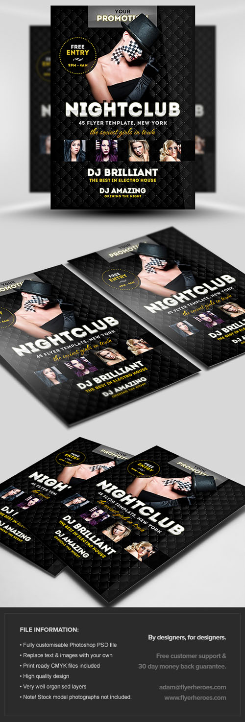 Luxury Club Party Flyer/Poster PSD Template