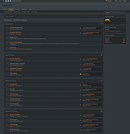 Xenique - Octane - Skin for XenForo v1.1.5 XML
