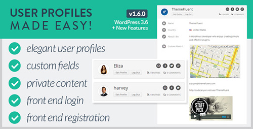 CodeCanyon - User Profiles Made Easy v1.3.8 - WordPress Plugin